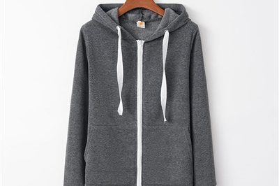 French terry full zip crop hoodie (2)