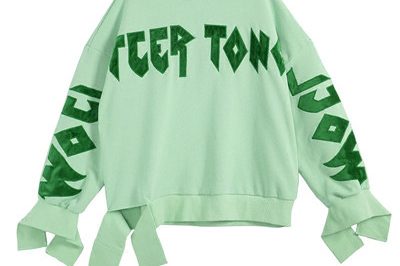 Women crew neck embroidery hoodie (1)