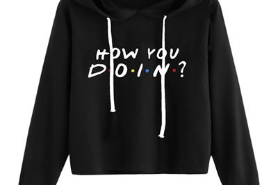Women crop top black hoodie (3)