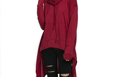 Women long line dress hoodie (1)