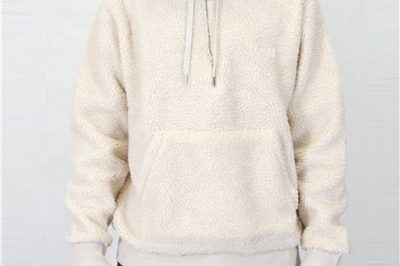 Blank plain sherpa fleece men zip up hoodie (1)