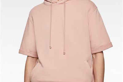 Cotton oversized short sleeve fitted plain men hoodies (5)