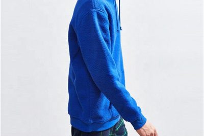 Oversized plain blank cotton fleece hoodie hot sale (6)