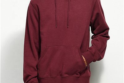 Wholesales maroon mens cool hoodies with pocket (3)
