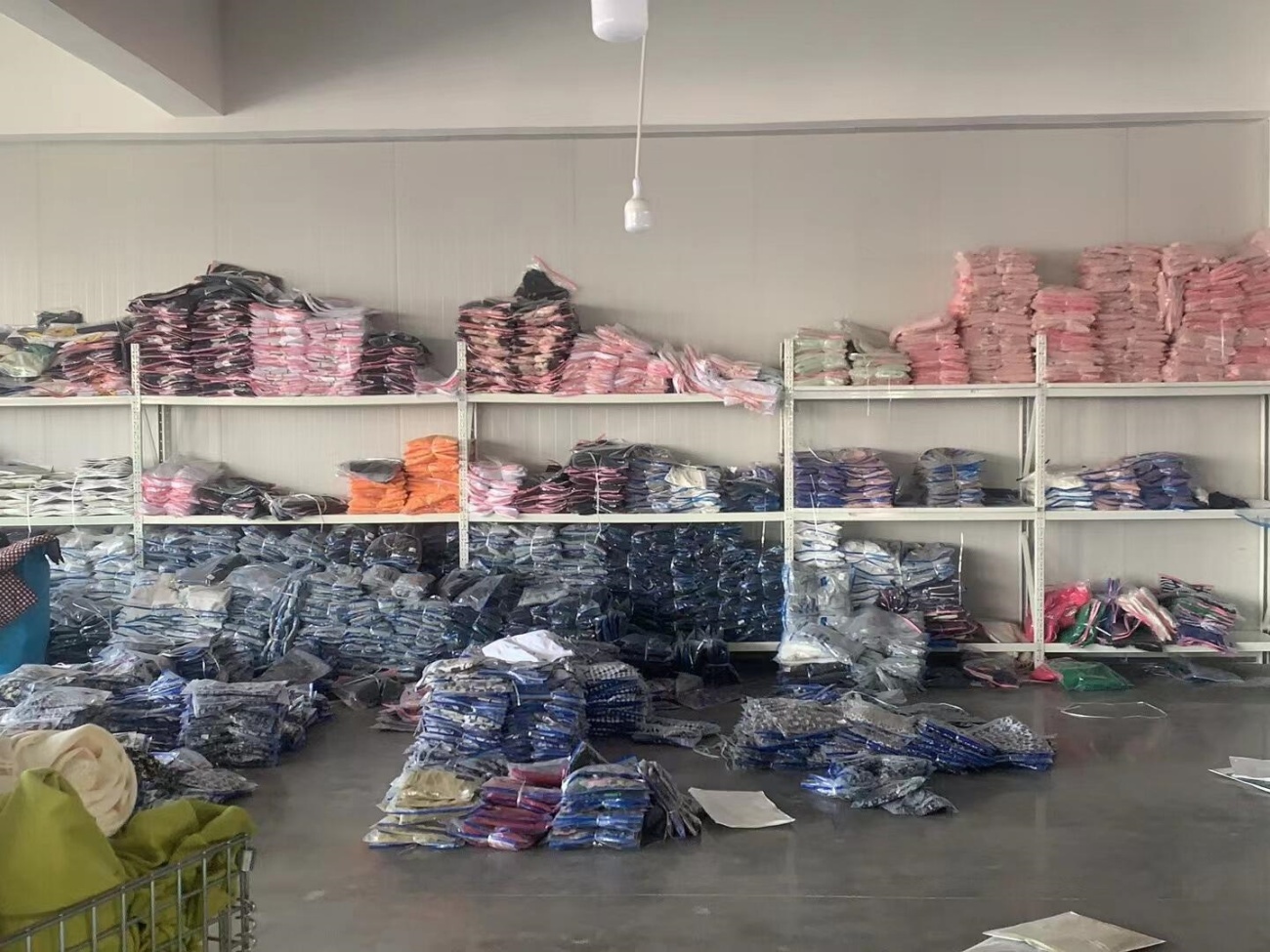 Finished Hoodie Packing and Sorting Area