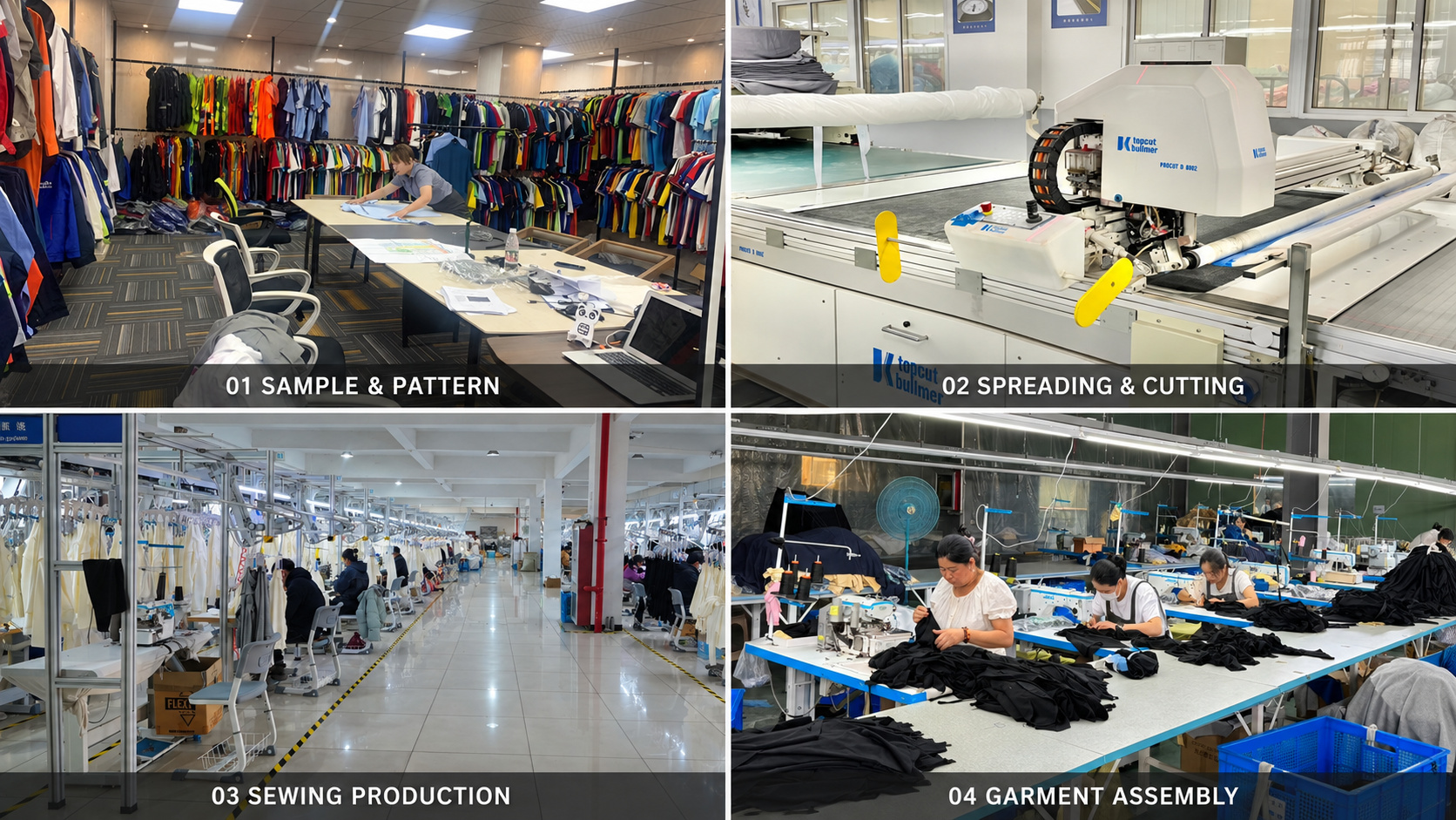 Hoodie cutting sewing and assembly process