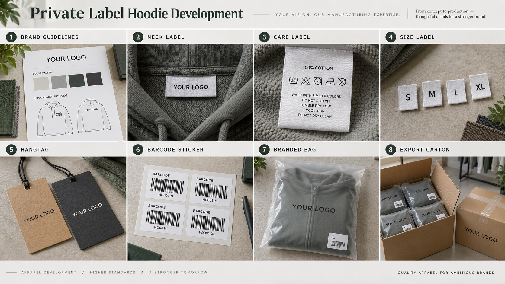 Private label hoodie development and packaging steps